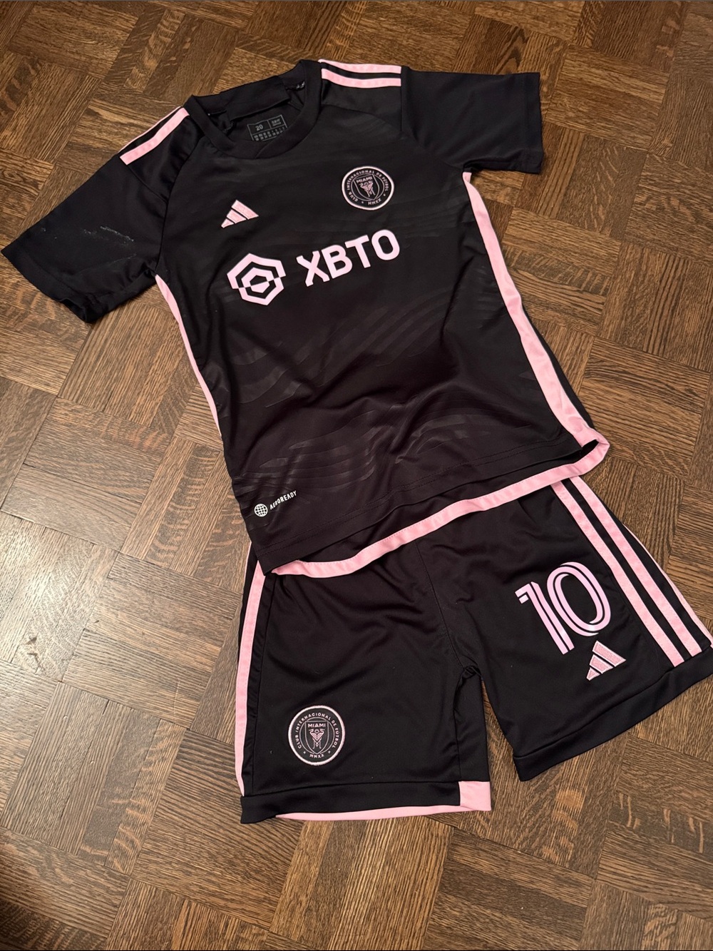 adidas Kids Black and Pink Soccer Set size 4 -5 kids